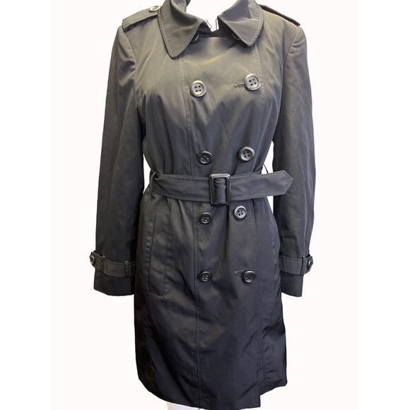Calvin Klein Jackets & Blazers - Calvin Klein Women's Black Long Trench Coat Size M SKU 5773